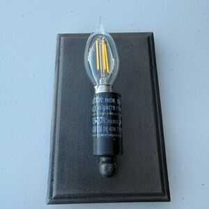 Rh restoration hardware Black Wall Sconce lighting Clear Bulb pet smoke free